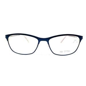 NW 77TH FLOWER CITY BLONDE NAVY GOLD FRAMES EYEGLASSE 55-17-140